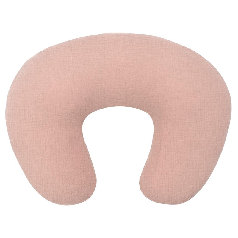 FUNUPUP Muslin Nursing Pillow Cover Compatible with Boppy Nursing Pillow, Soft Baby Nursing Covers for Breastfeeding Pillows for Boys Girls, Blush - Image 1